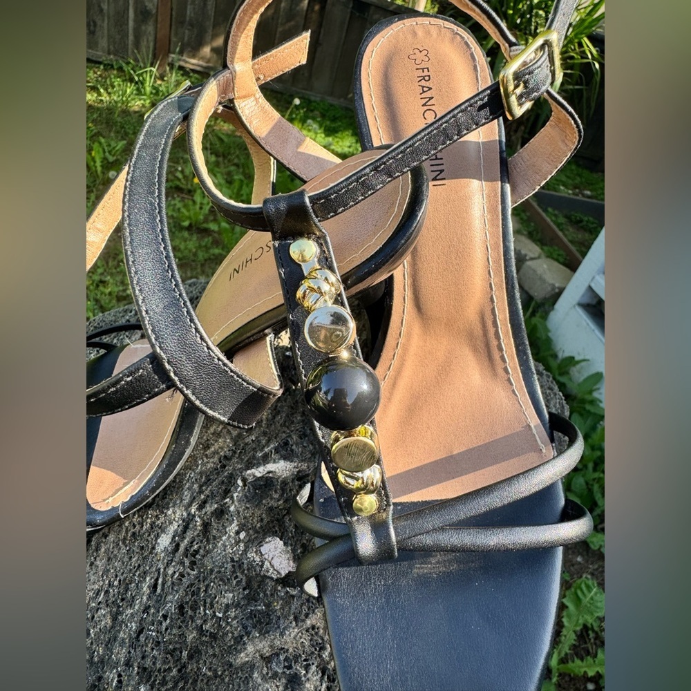 Francischini Black Heels, Size 38 - Picture 10 of 14